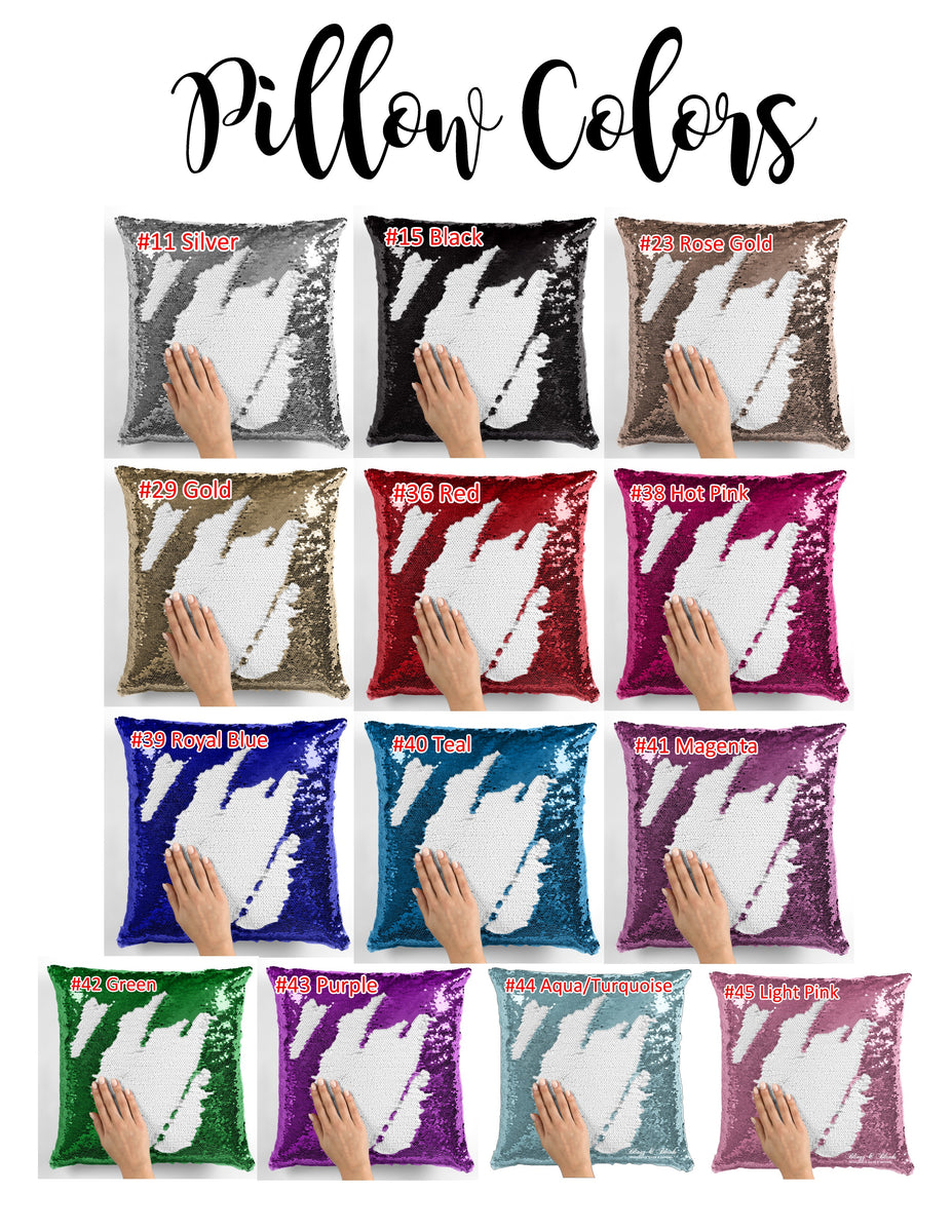 Llama sequin pillow top