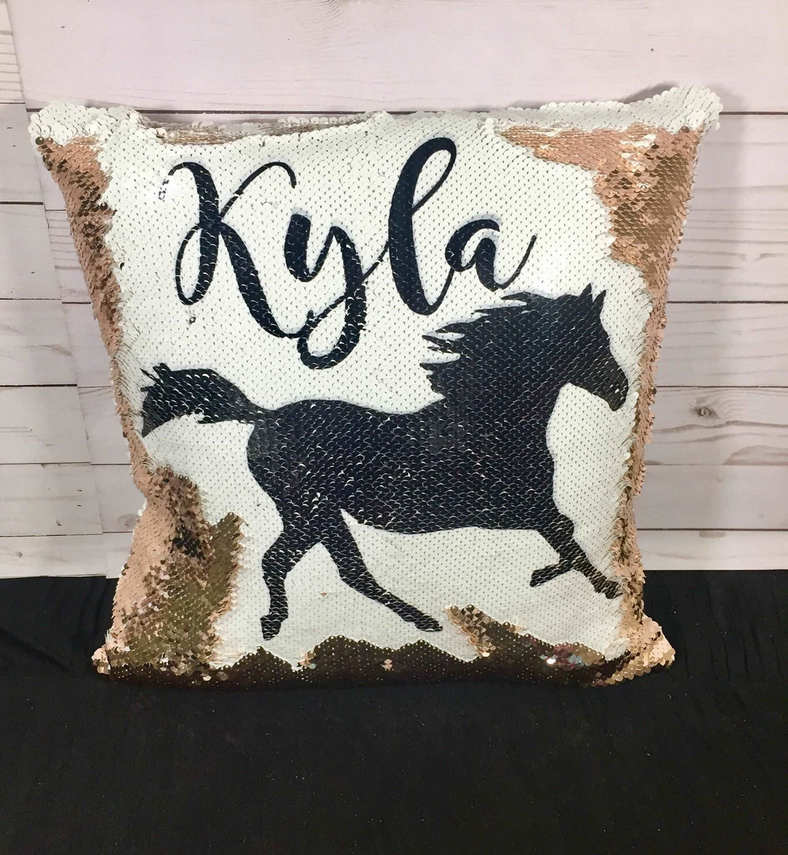 Floral Cow Sequin Pillow - INCLUDES INSERT CUSHION - Personalized Farm –  Happy Camper Creations TX