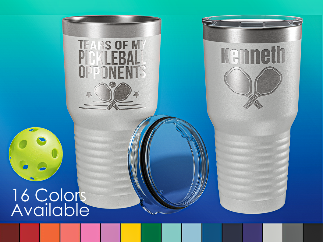 Tears of My Pickleball Opponents- Custom Laser Engraved 30 oz Tumbler - Personalized Ringneck Polar Camel