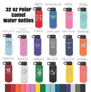 32oz Never Underestimate an Old Man with a Paddle Sports Bottle- Custom Laser Engraved Polar Camel Double Wall Water Bottle