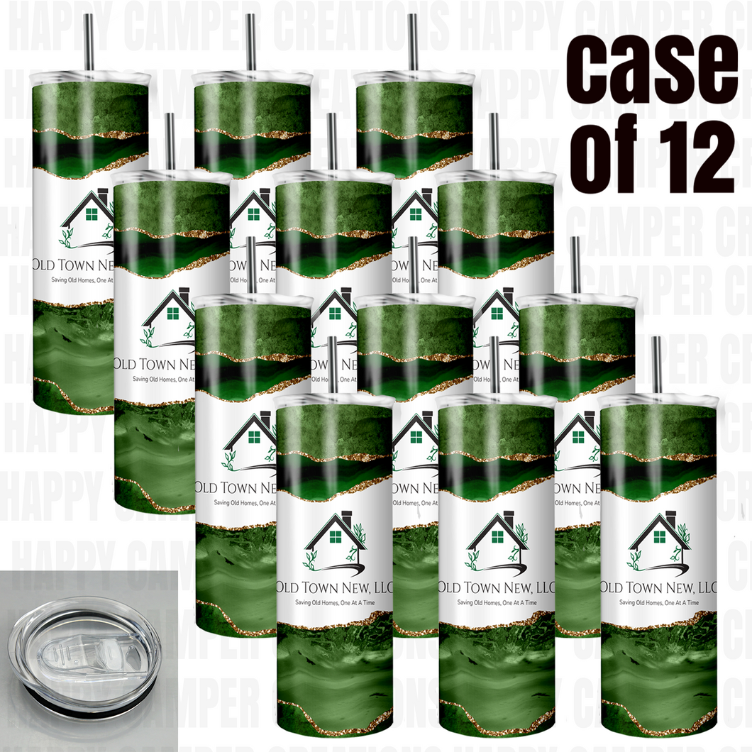 1 Case (12pc) 20oz Custom Design Printed Skinny Tumbler *WHOLESALE*