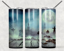 Spooky Graveyard Halloween 20oz Skinny Tumbler - NOT Epoxy Resin