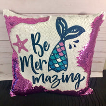 Be Mermazing Mermaid Sequin Pillow