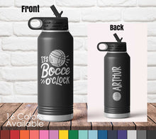 32oz It's Bocce O'Clock - Custom Laser Engraved Polar Camel Double Wall Water Bottle - Bocce Ball Player