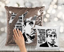 Dementors- Prison Mike - The Office Themed Sequin Pillow INCLUDES INSERT CUSHION - Personalized Mermaid Pillow