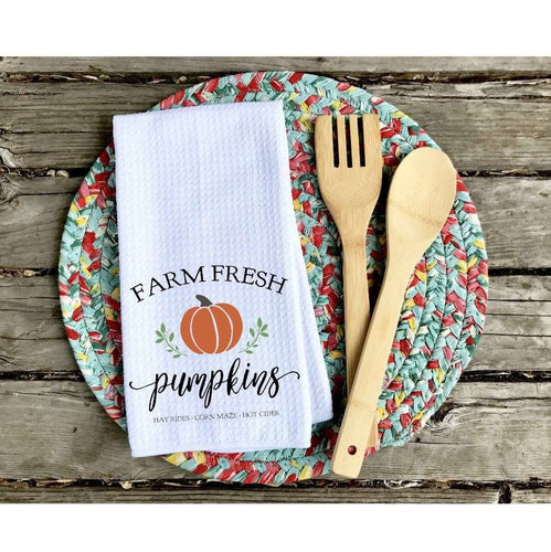 Farm Fresh Pumpkins Dish Towel