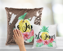 Floral Pineapple Custom Mermaid Pillow