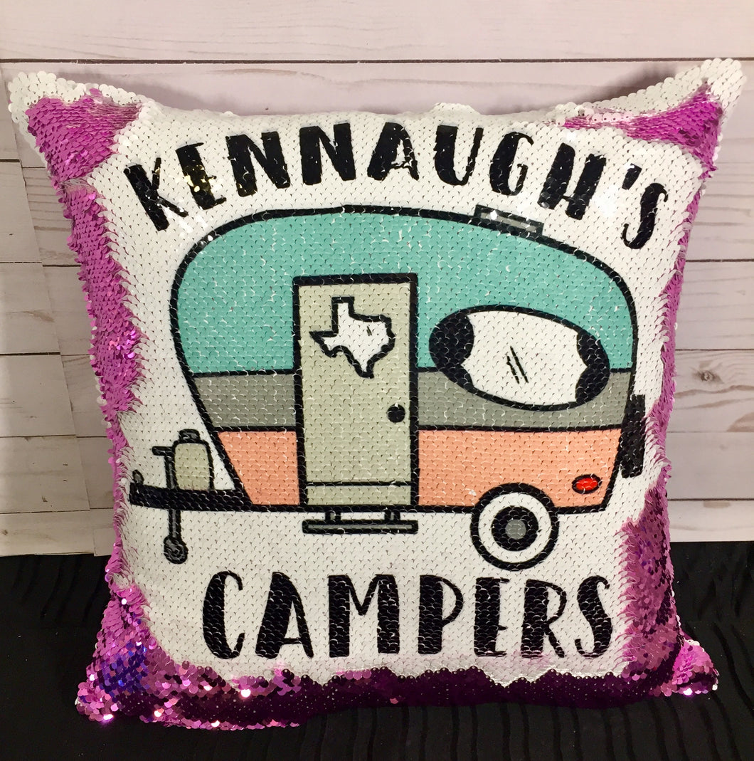 Happy Camper, Teacher Instructor Mermaid Pillow