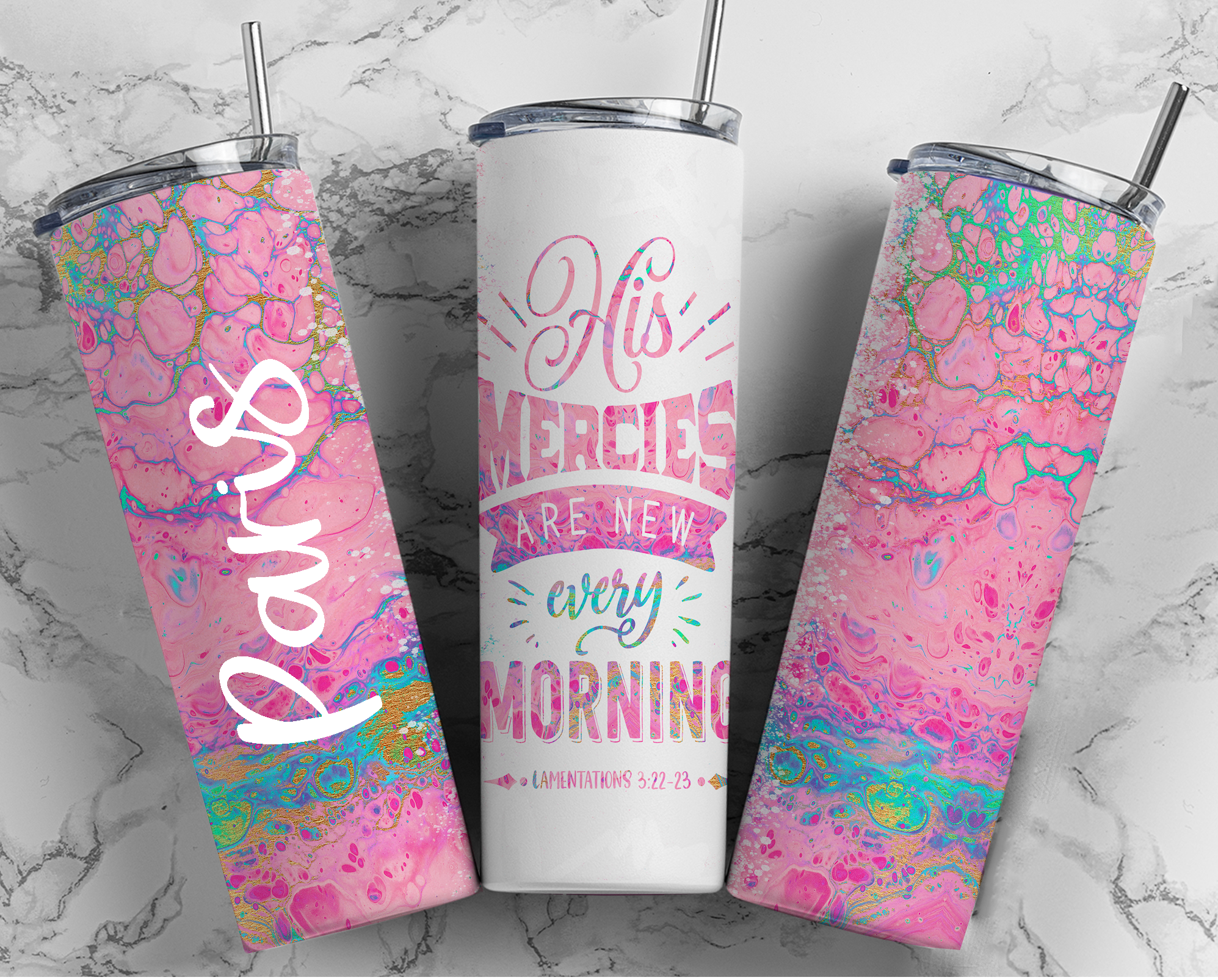 You Are Enough with Roses Peek A Boo 30 oz Skinny Epoxy Tumbler *RTS*