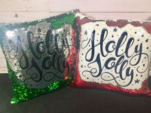 Holly Jolly Christmas Mermaid Pillow