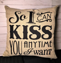Marry Me Anyhow Burlap or White Canvas Pillow Sweet Home Alabama Inspired