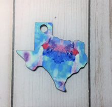 Texas Shaped Double Sided Keychains with Tassel