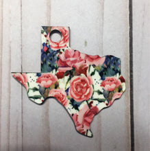 Texas Shaped Double Sided Keychains with Tassel