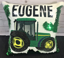 Tractor- John Deere Inspired Sequin Pillow