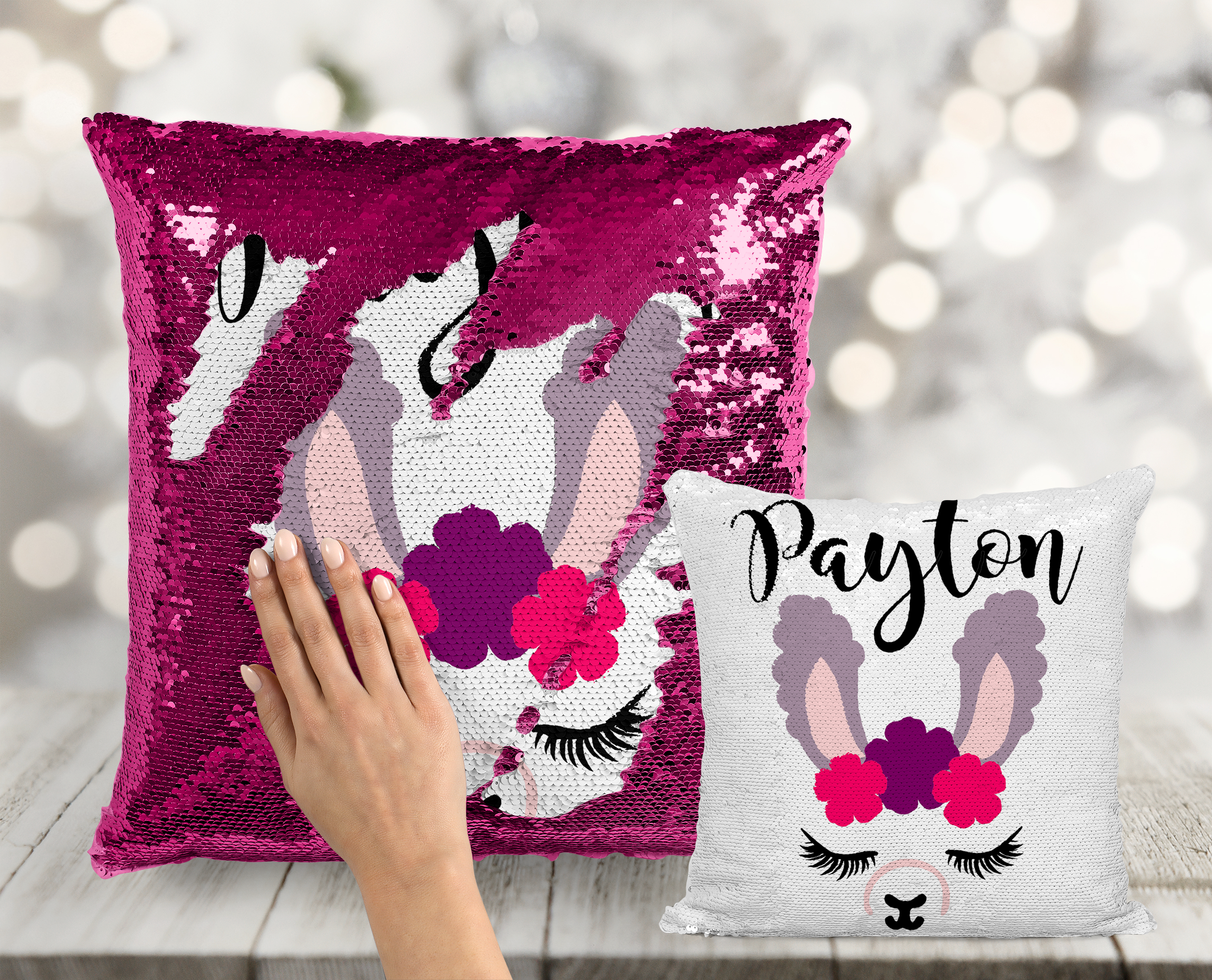 Custom face sequin pillow best sale