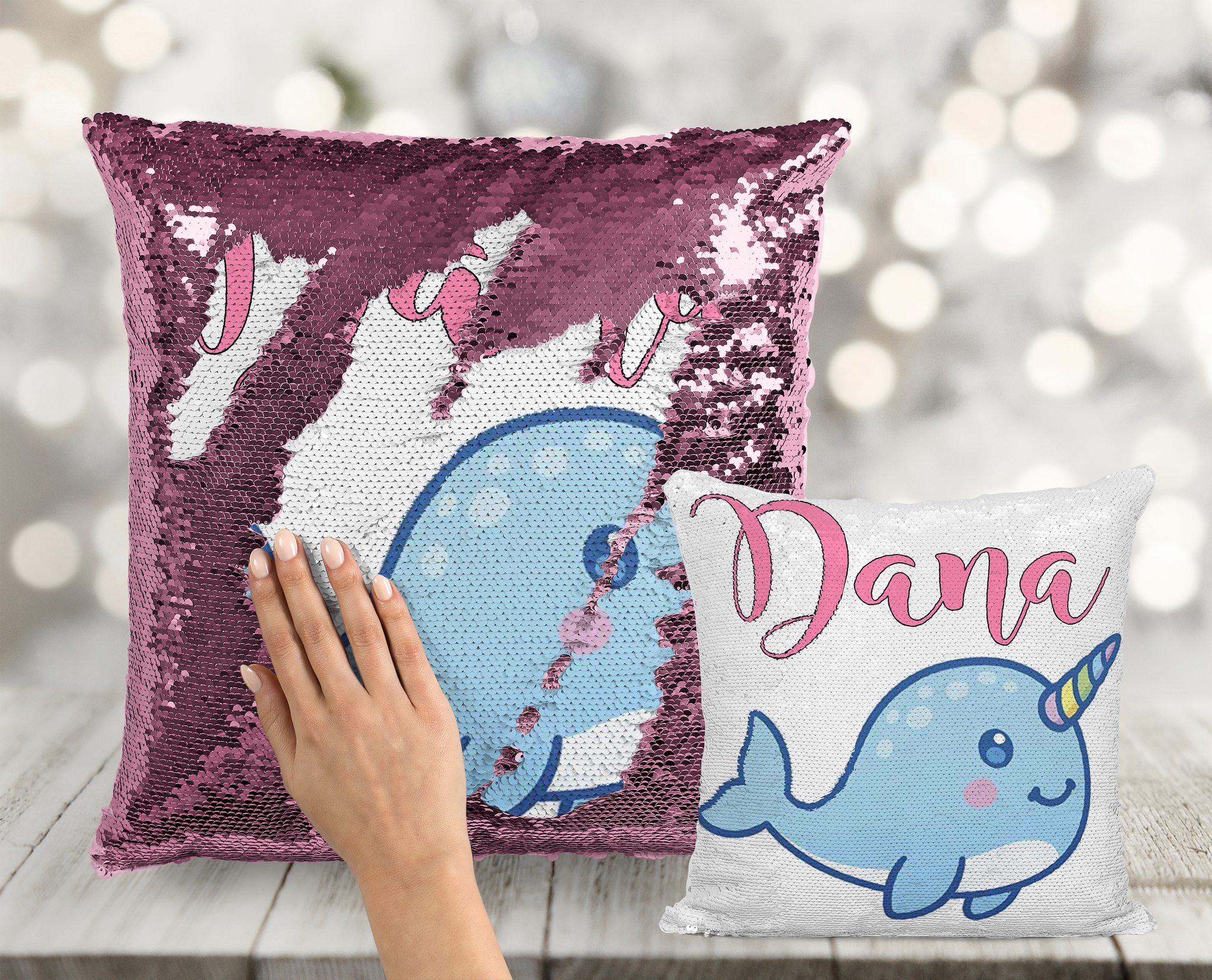 Narwhal sequin pillow best sale