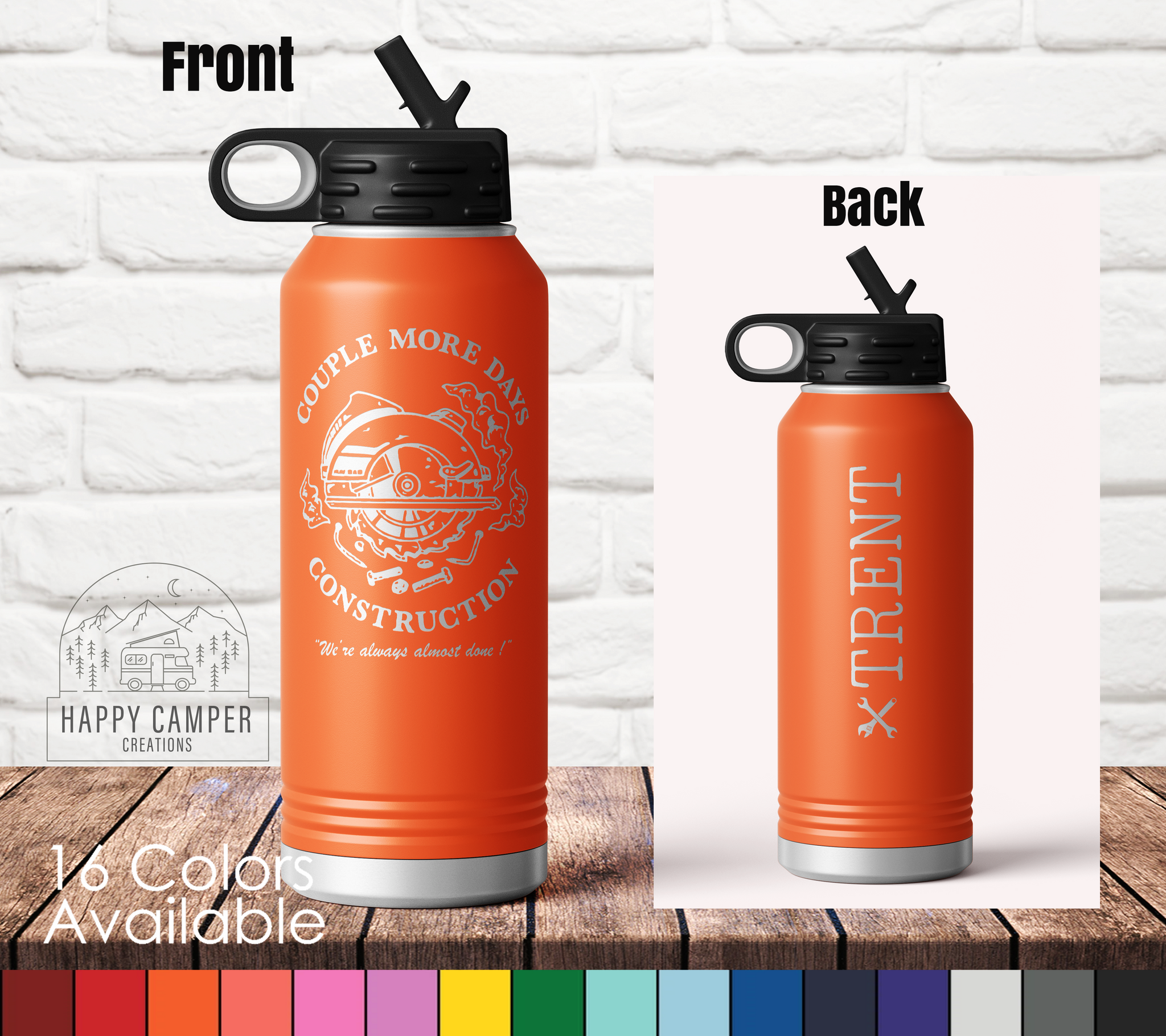 Custom Engraved Camp 32 oz. Water Bottle by Three Designing Women: More  Than Paper