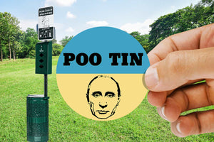 2 Pack Poo Tin Dog Waste Tin Sticker / Decal - FREE STANDARD SHIPPING - Putin Sticker