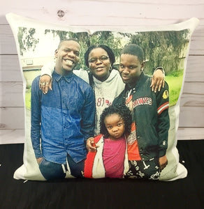Photo White Canvas Pillow