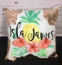 Floral Pineapple Custom Mermaid Pillow