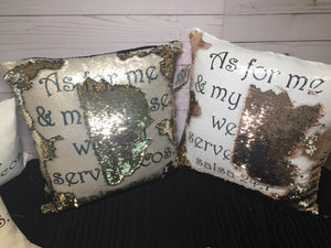Salsa 24:7 Sequin Pillow - INCLUDES INSERT CUSHION - Personalized Taco Mermaid Pillow