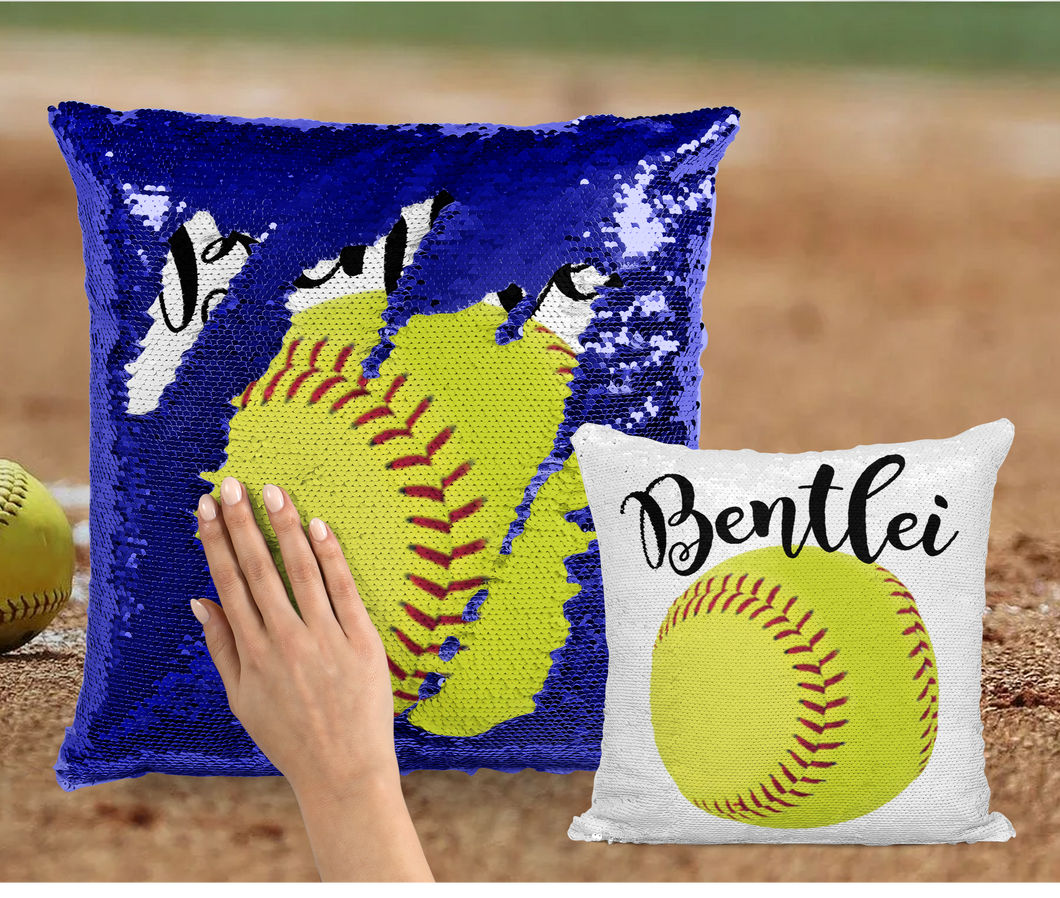 Softball Mermaid Pillow
