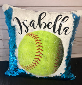 Softball Mermaid Pillow