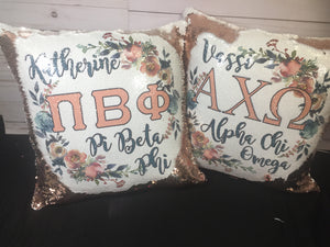 Sorority Custom Mermaid Pillow
