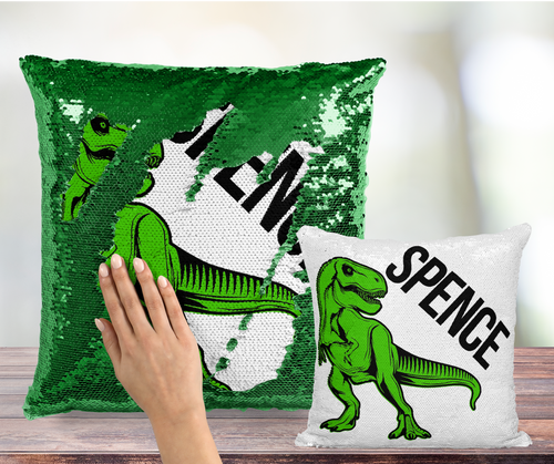 T-Rex Dinosaur Custom Mermaid Pillow