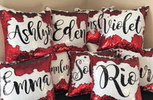 Script Name Only Custom Sequin Pillow INCLUDES CUSHION INSERT - Personalized Mermaid Pillow