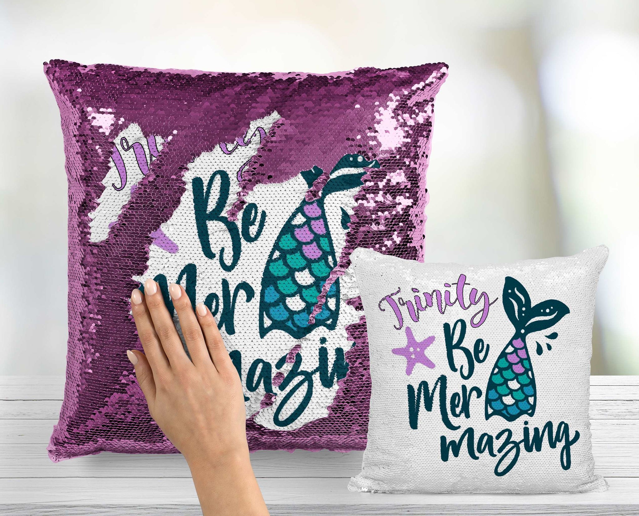 Sequin pillow mermaid outlet