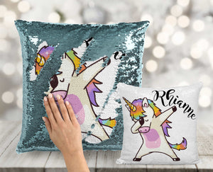 Dabbing Unicorn 2 Mermaid Pillow Happy Camper Creations TX