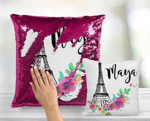 Eiffel Tower Custom Mermaid Pillow