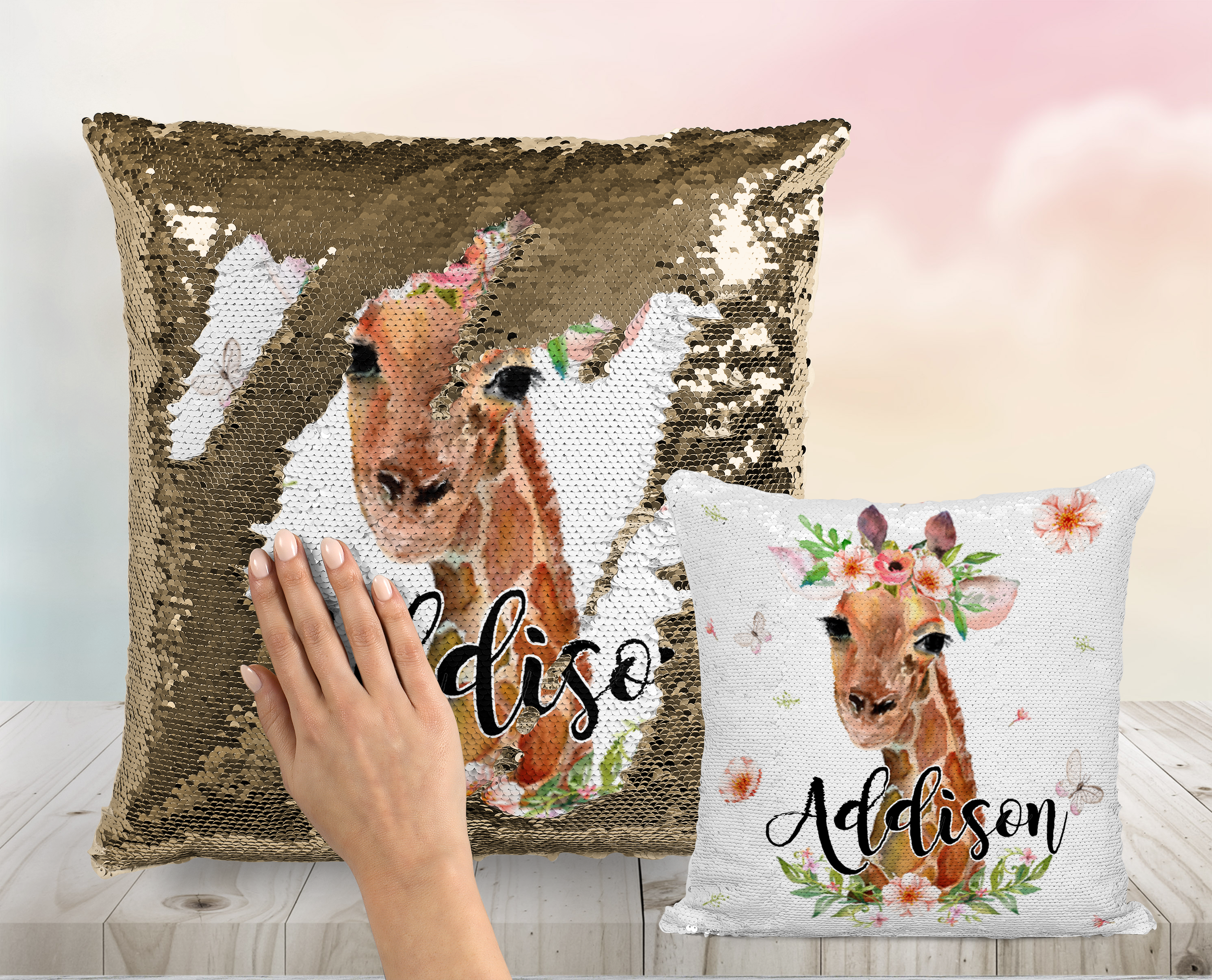 Giraffe throw pillow outlet