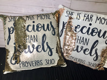 Precious Jewels Sequin Pillow - INCLUDES INSERT CUSHION - Personalized Mermaid Pillow