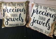 Precious Jewels Sequin Pillow - INCLUDES INSERT CUSHION - Personalized Mermaid Pillow