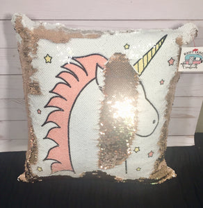 Unicorn Sketch Mermaid Pillow