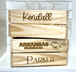Graduation Wood Crates - Personalize with Your Grads Name & School!