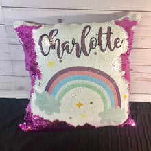 Lavender Rainbow Mermaid Pillow