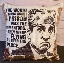 Dementors- Prison Mike - The Office Themed Sequin Pillow INCLUDES INSERT CUSHION - Personalized Mermaid Pillow