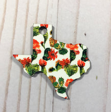 Texas Shaped Double Sided Keychains with Tassel
