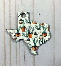 Texas Shaped Double Sided Keychains with Tassel
