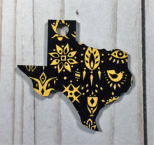 Texas Shaped Double Sided Keychains with Tassel