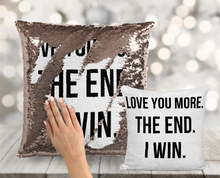 Love You More Custom Sequin Pillow INCLUDES CUSHION INSERT - Mermaid Pillow