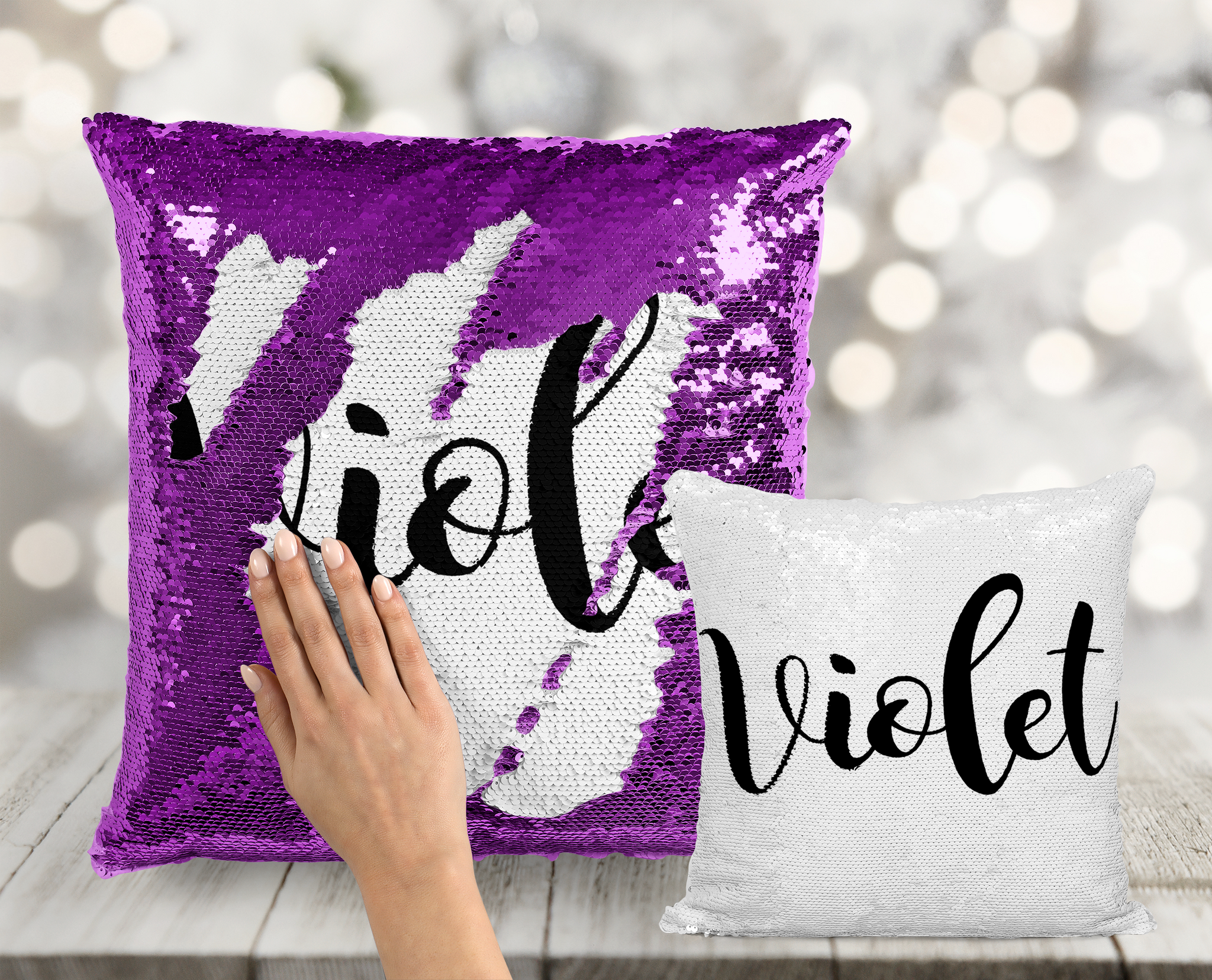 Personalized sequin best sale name pillow
