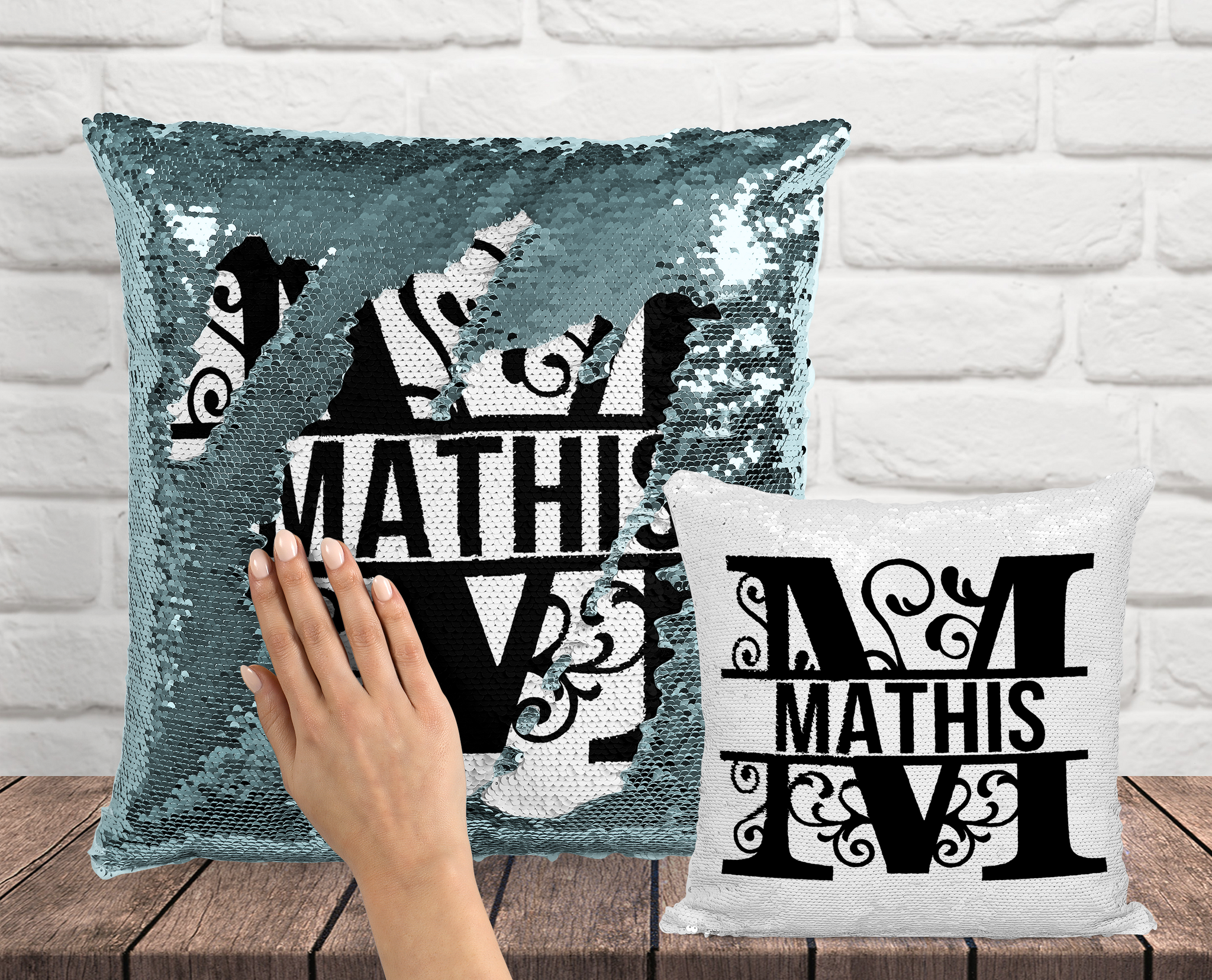 Sequin letter pillow best sale