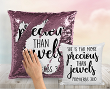 Precious Jewels Sequin Pillow - INCLUDES INSERT CUSHION - Personalized Mermaid Pillow