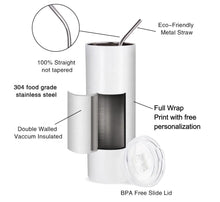 True Crime Valentines Day Skinny Tumbler - Double Wall Stainless Steel Cup - Blood Stains are Red, Ultraviolet Lights are Blue