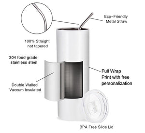 God Did Not Create You To Blend In - 20oz or 30oz Skinny Tumbler - Peach Pink Double Wall Stainless Steel  - NOT Epoxyel  - NOT Epoxy